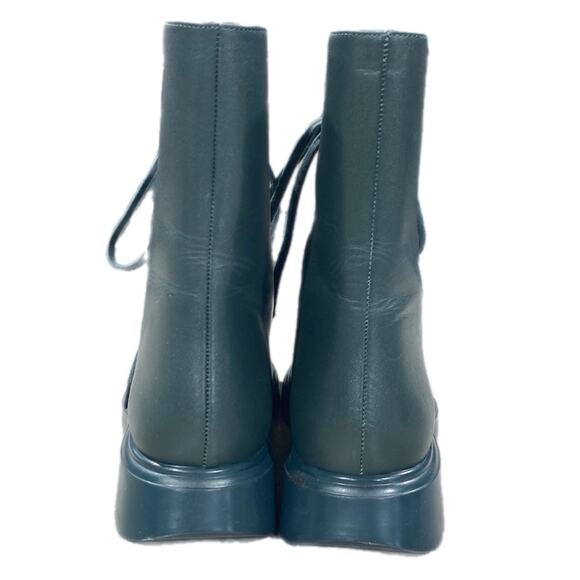 Stuart Weitzman Mckenzee Combat Boots 6.5 Green Lace Up - Picture 6 of 10